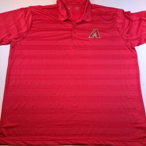 Arizona Diamondbacks Polo Shirt Men's 2XL Red Antigua MLB Golf Performance‎